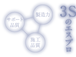 サポート 品質 製造力 施工 品質 3S のエスプロ